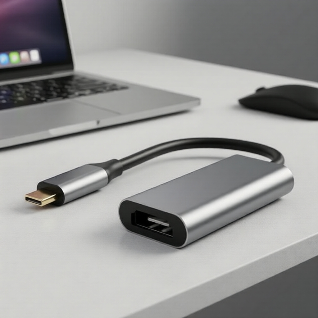 Adaptador USB 3.1 Tipo C para HDMI 4K, Conversor de Vídeo Macho para Fêmea para MacBook