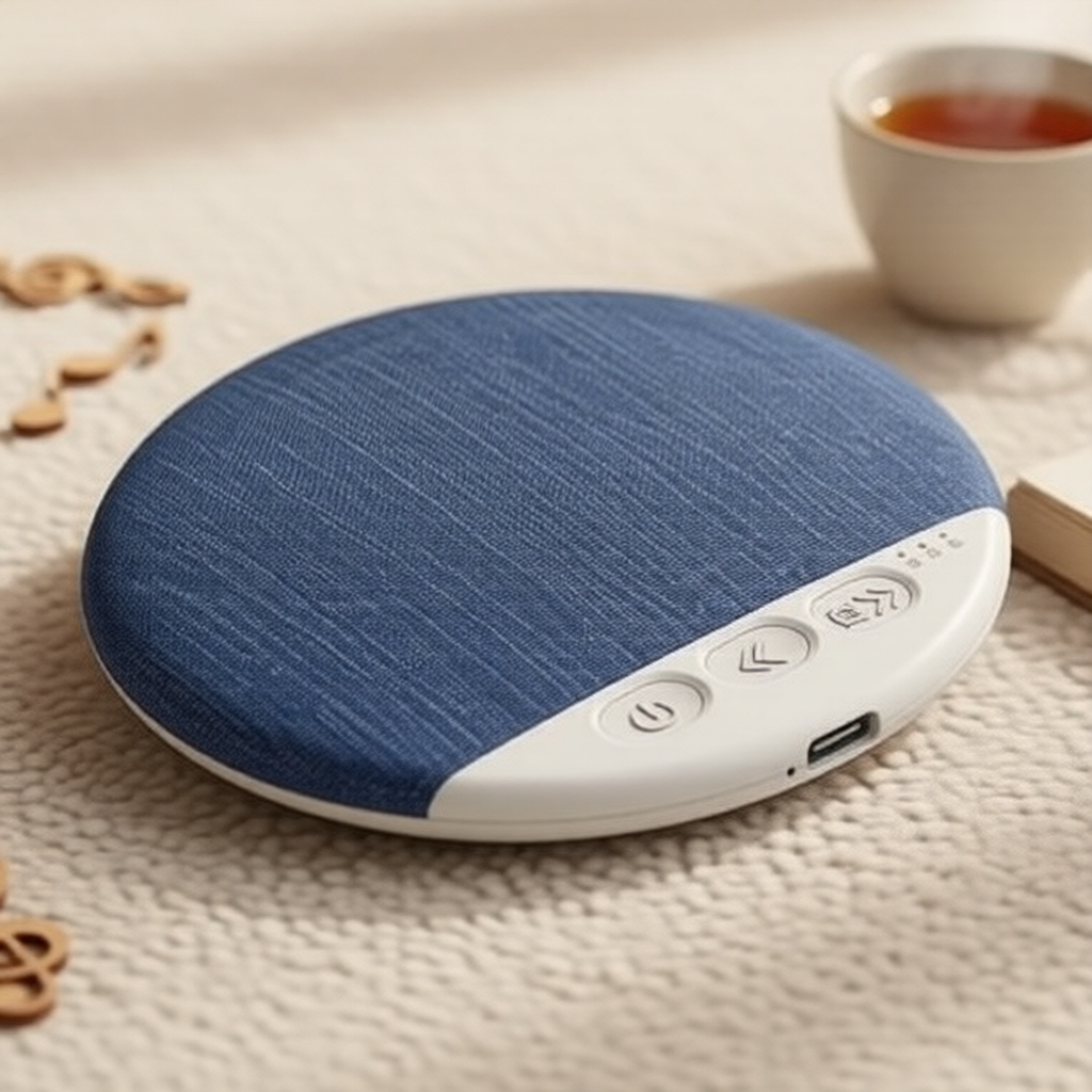 Caixa de som Bluetooth fina para debaixo do travesseiro, máquina de ruído branco pessoal com áudio de curta distância,