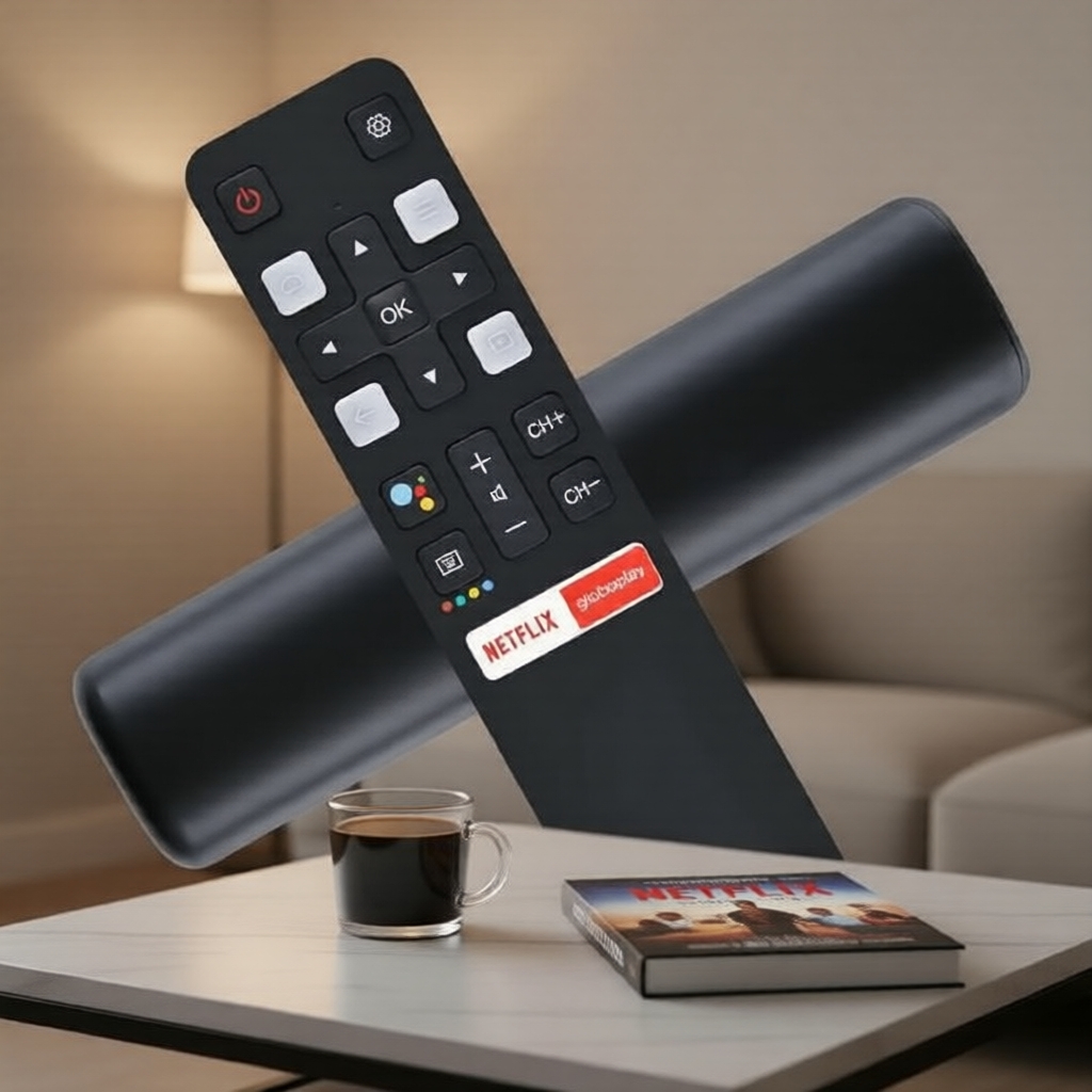 Controle Remoto de TV por Voz 2026 para Smart TVs Android TCL 4K RC802V FNR6 49P30FS 65P8S 55C715