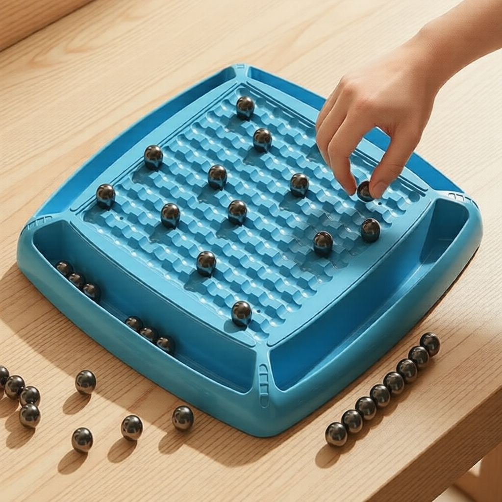 Tabuleiro Dobrável de Xadrez & Damas – Brinquedo Educativo Magnético, Jogo de Família Ideal & Presente de Formatura