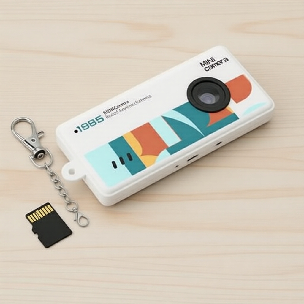 Câmera Mini Chaveiro (32GB) – Câmera Digital Retrô Fofa para Crianças e Adultos; Companheira de Viagem/Acampamento e
