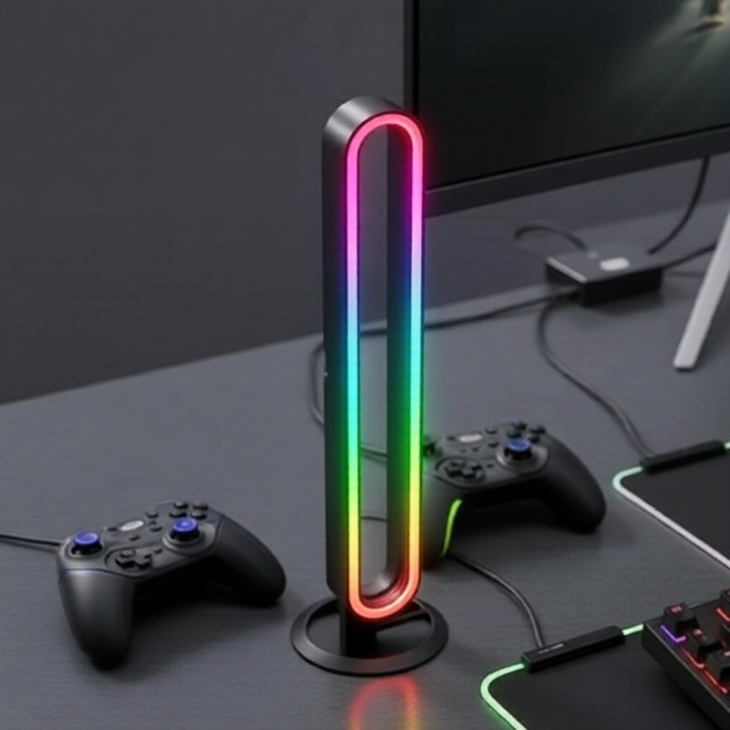 Lâmpada AOC RGB Ritmo, alimentada por USB, show de som e luz para karaokê e decoração de festas