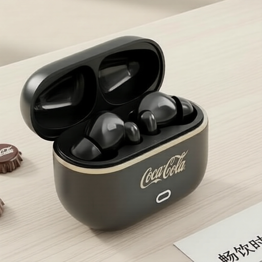  Fones de Ouvido Coca-Cola CX02 Bluetooth, Microfone Integrado, Áudio 360° Imersivo, Conforto Leve para Escritório e