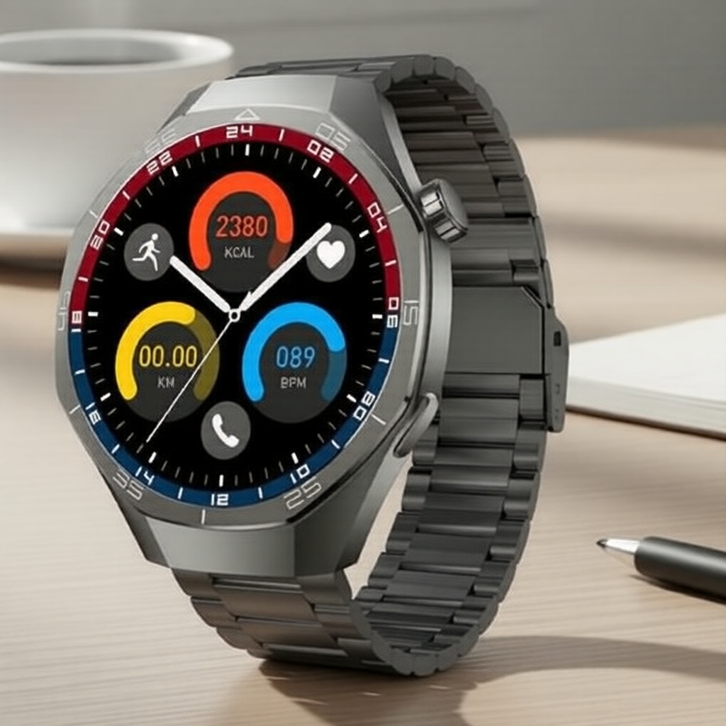 GT5 Pro 2026 Novo Smartwatch Rastreamento GPS Desbloqueio por NFC Tela de Toque Display AMOLED