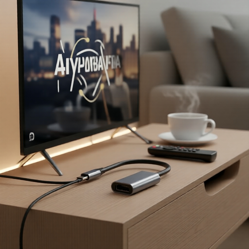 Cabo Conversor Adaptador USB 3.1 Tipo C para HDMI Fêmea 4K HDTV para MacBooks