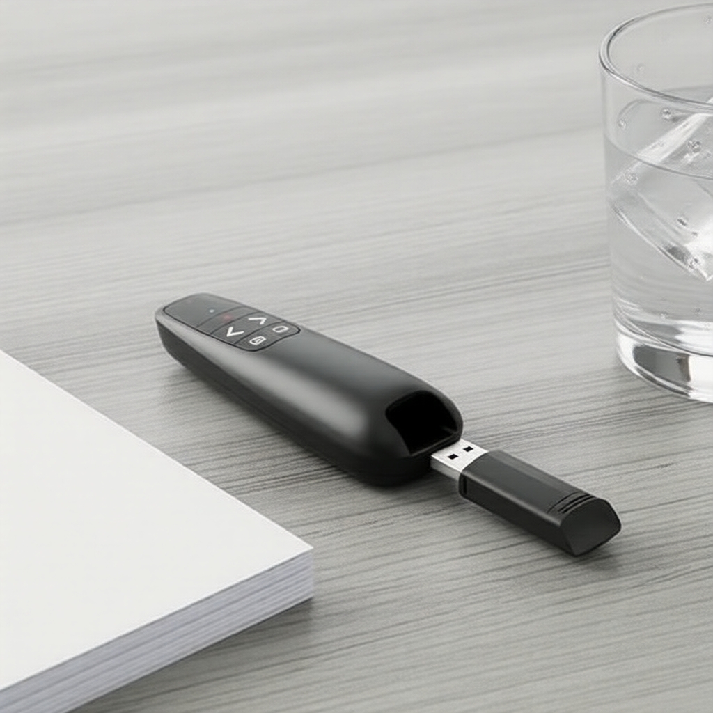Apresentador sem fio 2,4 GHz R400 com laser vermelho, controle remoto para apresentações PPT no escritório