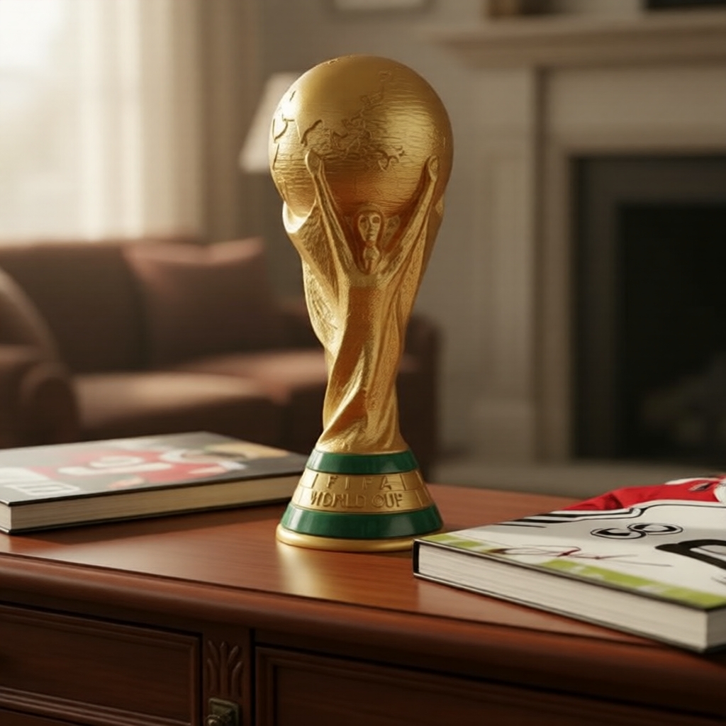 Réplica Oficial do Troféu da Copa do Mundo FIFA 2026 36 cm, Tamanho Real para Decoração de Fãs de Futebol