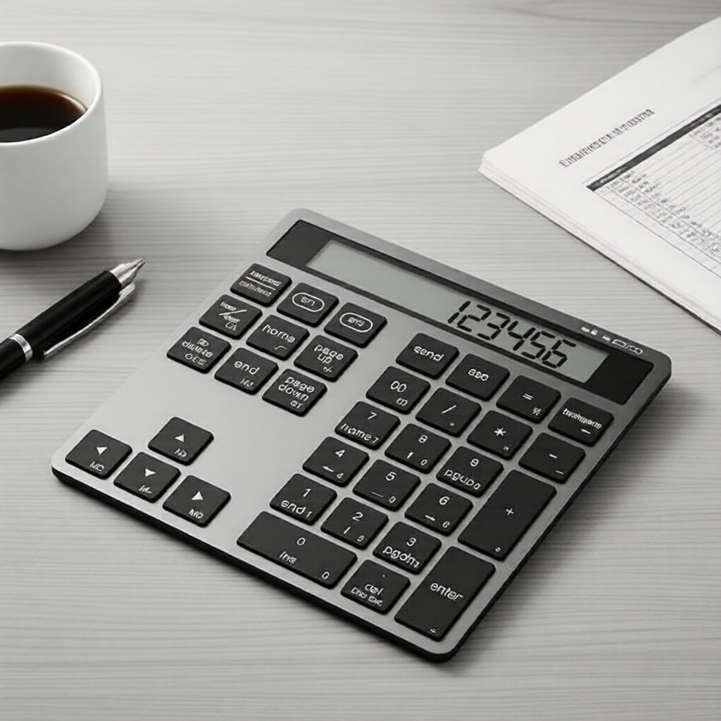 Teclado numérico para laptop com tela, recarregável, sem fio, conectividade dupla Bluetooth