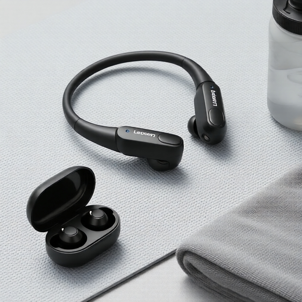 Fones de Ouvido Sem Fio Lenovo XT80, Cancelamento de Ruído, Fones Esportivos à Prova d'Água com Microfone e Controle por
