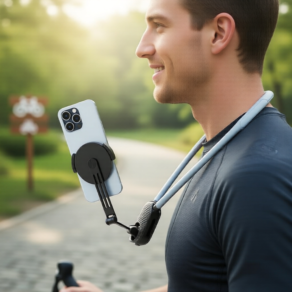 Porta Magnético para Pescoço SELFIESHOW 2026 para Vlogs de Passeio na Primavera