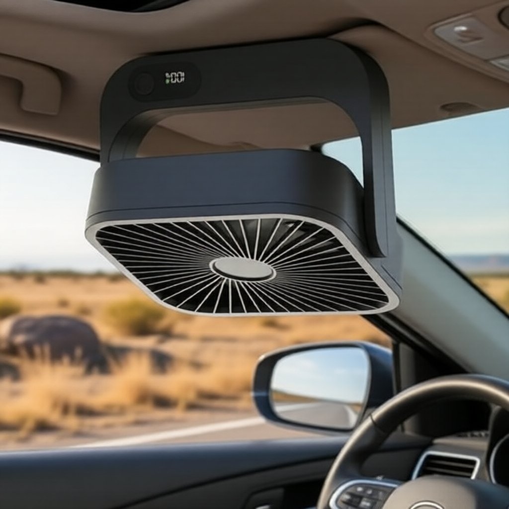 Ventilador de mesa portátil Lipaux, turbina de 5 velocidades com carregamento USB e base magnética – ideal para
