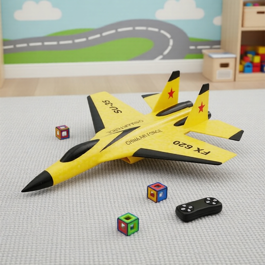 Caça-modelo de controle remoto SU-35 RC EPP 2.4G, avião de brinquedo para meninos e crianças brincarem ao ar livre,