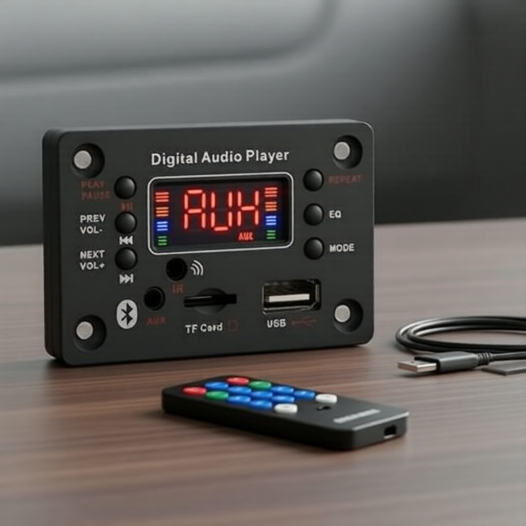 Placa decodificadora de carro Bluetooth 5.3 12 V com microfone, excelente para karaokê