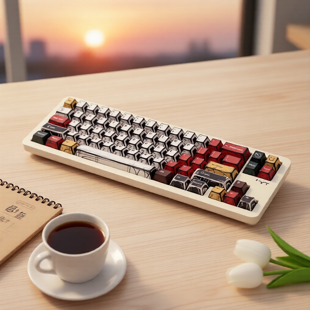 Teclas para Teclado Mecânico 138 teclas PBT Sublimação a Cor Perfil Cherry Compatível com 61/64/68/87/96/104/108