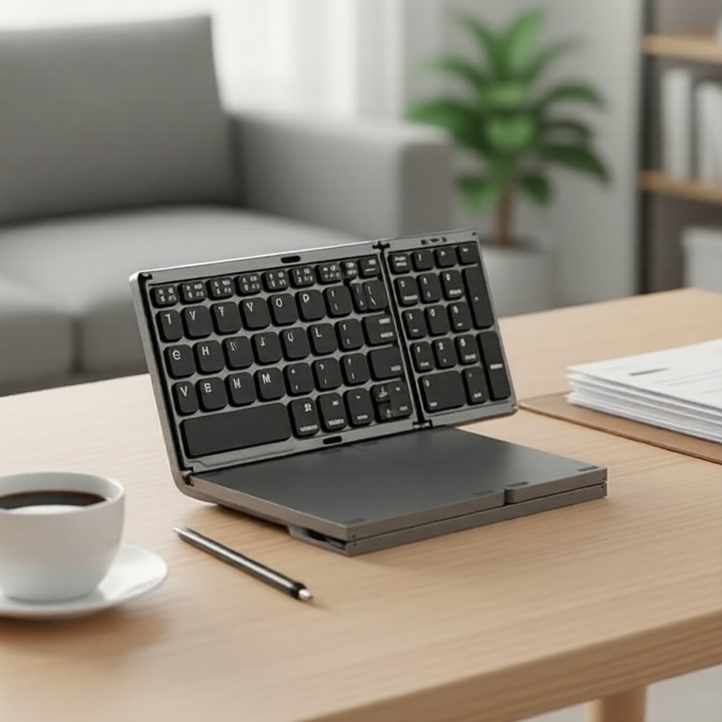 Teclado Bluetooth Mini Dobrável Jomama, Recarregável, Teclado Numérico, Pronto para Múltiplos Dispositivos