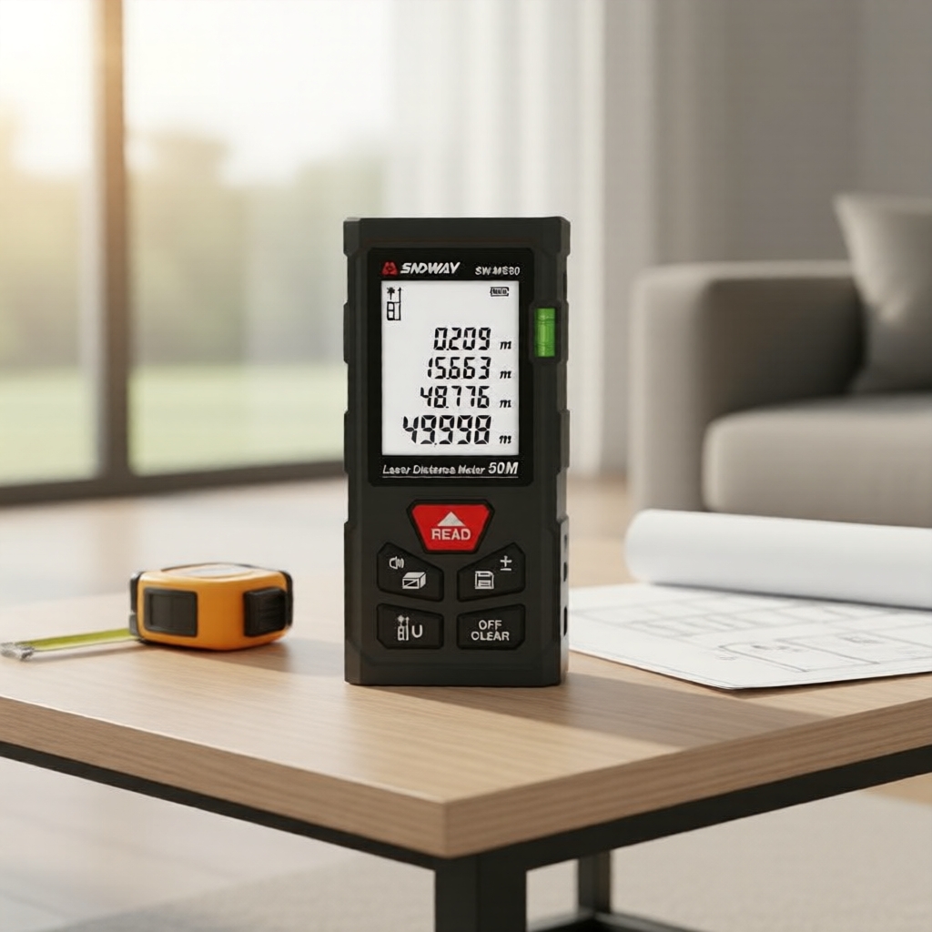 Medidor de Distância a Laser de Alta Precisão SNDWAY 40m/60m/100m, Trena Digital Mini, Autocalibração, Armazenamento de
