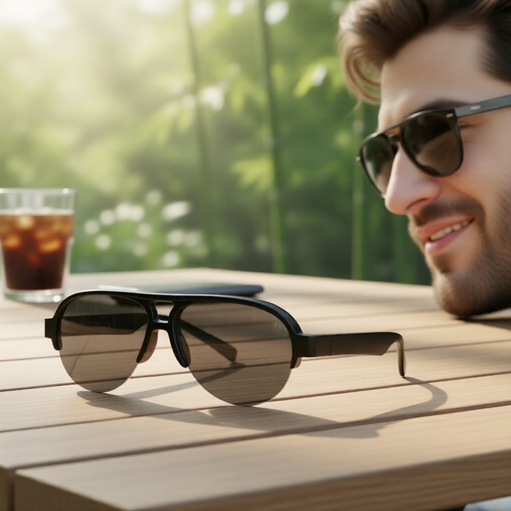Óculos de Sol Inteligente 2026 – Óculos Bluetooth à Prova d’Água para Esportes ao Ar Livre, Música e Chamadas Mãos