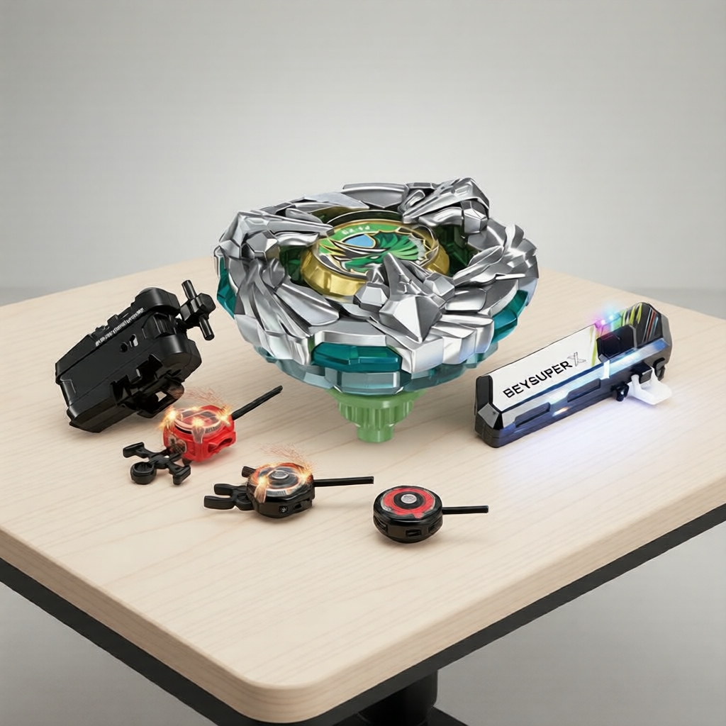 Beyblade X BX-44 Conjunto Metal Tricera Press – Lançador incluso, Gira Infinito, Brinquedos infantis duráveis