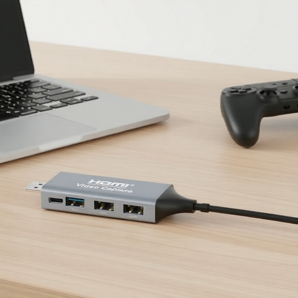 Placa de captura de vídeo 2 em 1 4K HDMI para USB-C para streaming de jogos PS4/5/Switch/Xbox