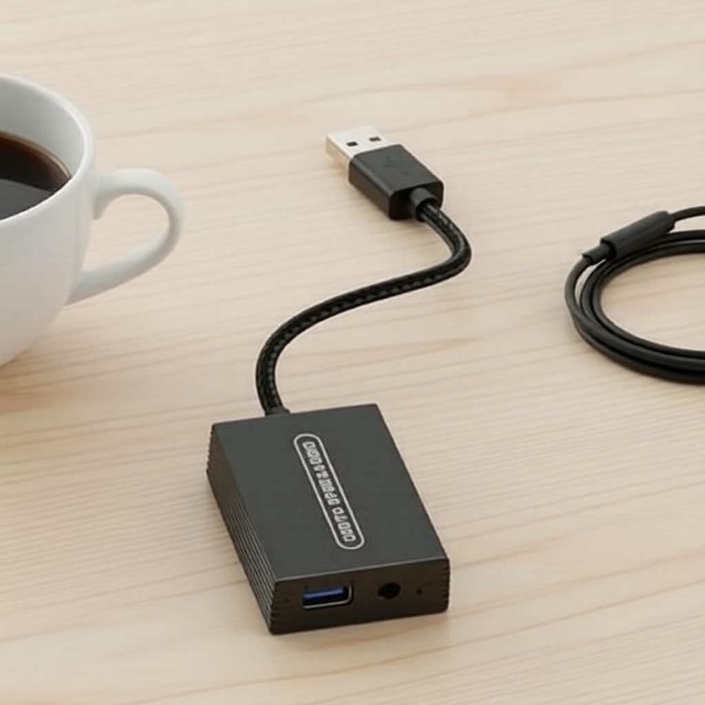 Adaptador conversor de áudio USB S/PDIF óptico e 3,5 mm para PC em caixas/soundbar
