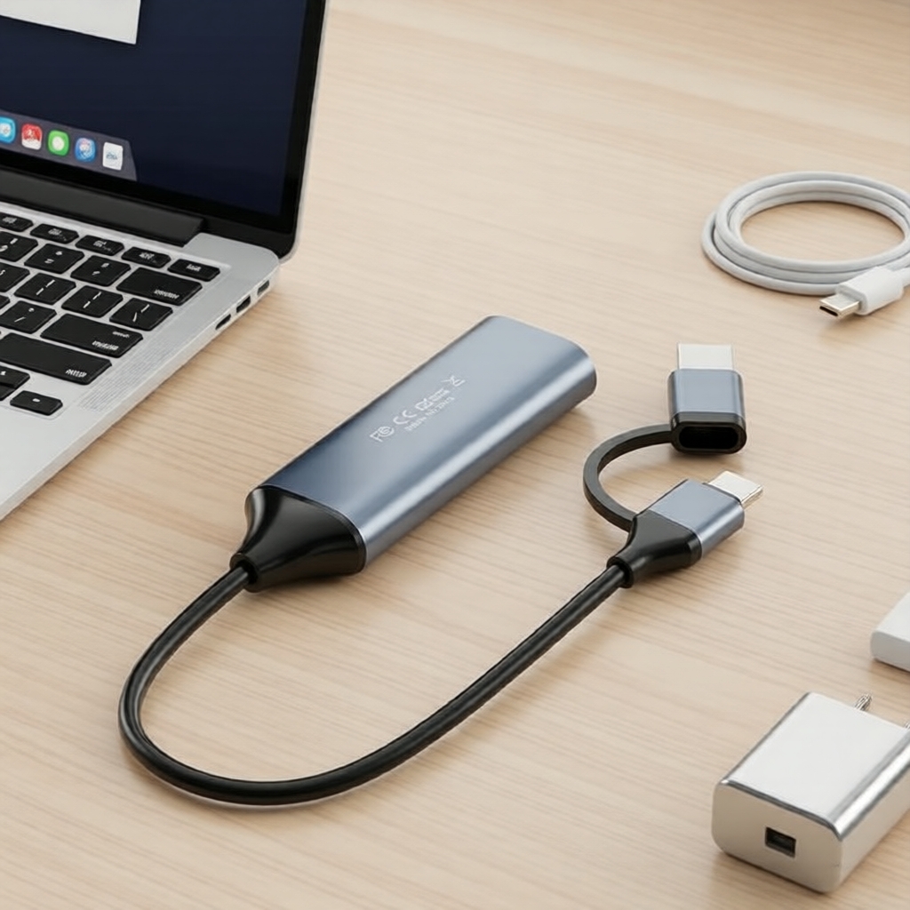Placa de captura de jogos 2 em 1 USB-C para HDMI 4K 60Hz para gravação e transmissão ao vivo em HD