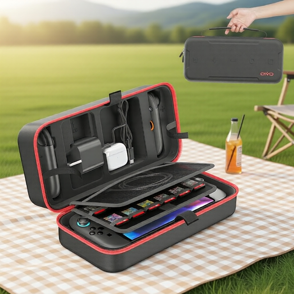 OIVO Estojo de Viagem para Nintendo Switch 2 – 28 slots para jogos, bolsa portátil para Joy-Con e adaptador