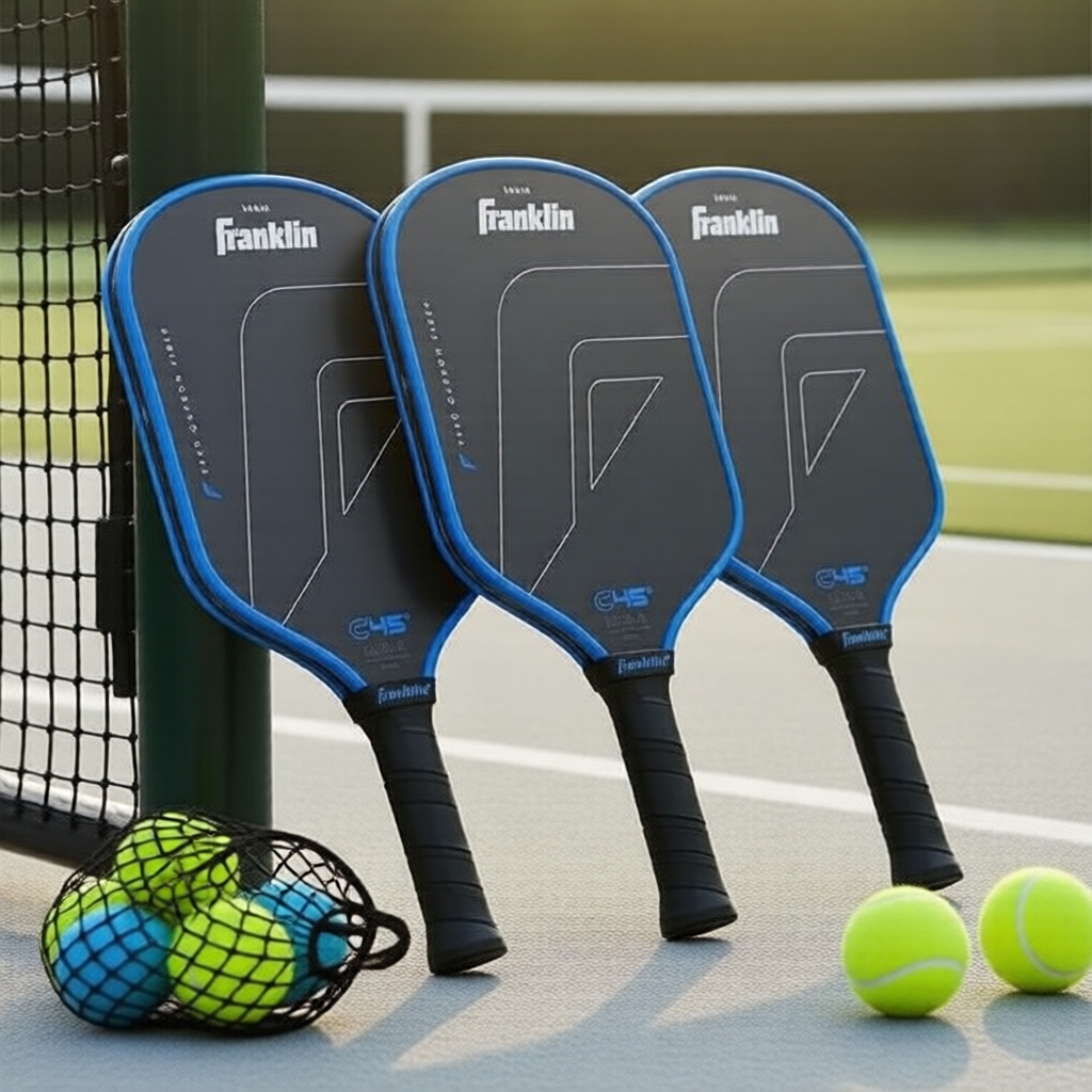 Raquete de Pickleball Franklin C45 14 mm, fibra de carbono, tripla camada, certificada T700, aprovada para USAP/UPA,