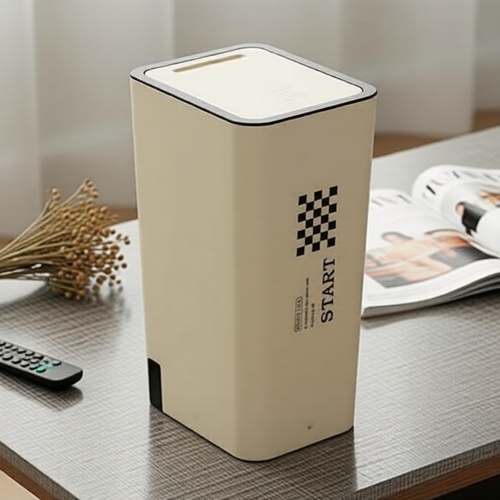 Lixeira Fina 10L para Casa, Lixeira Abre Fácil para Banheiro e Sala de Estar, Ideal para Espaços Pequenos