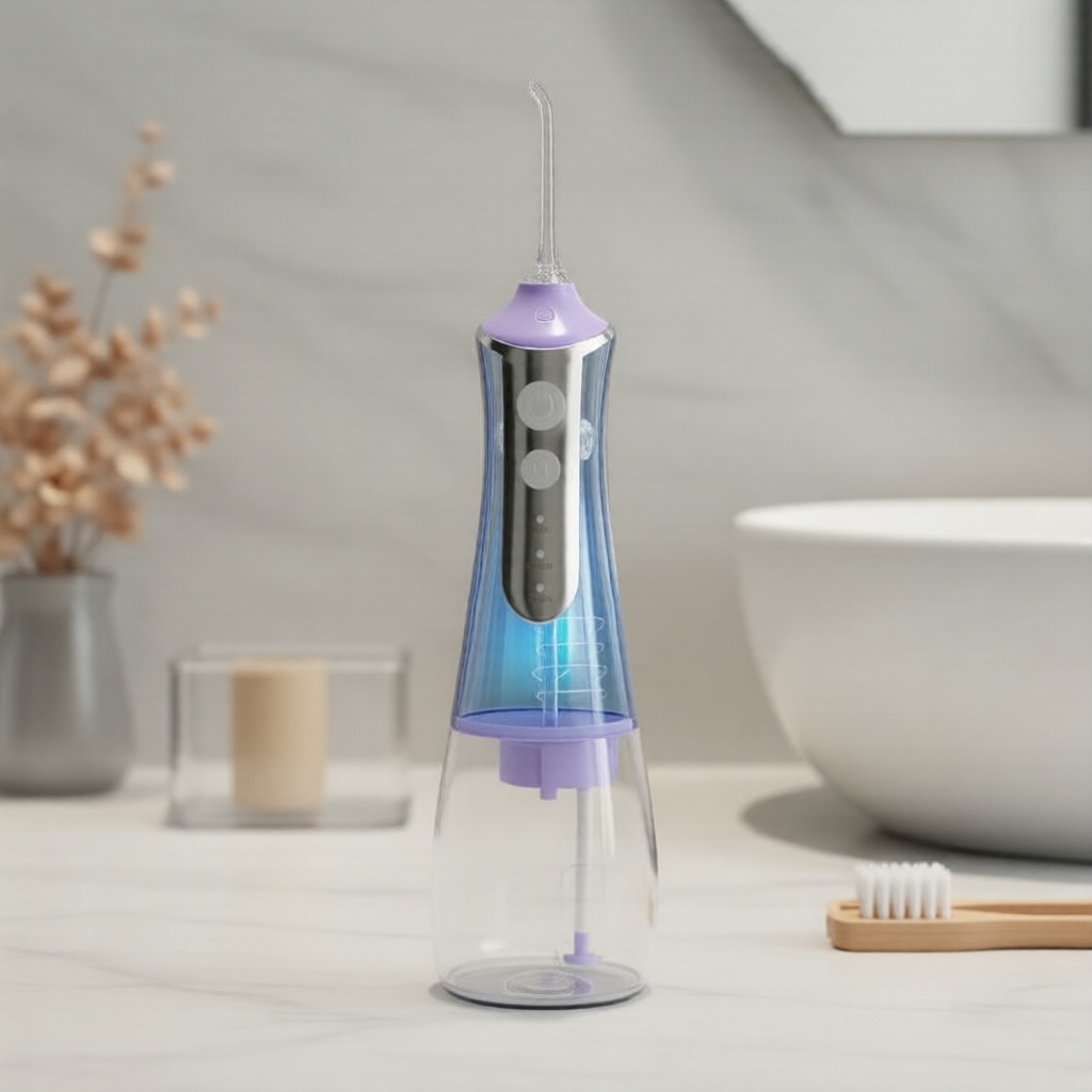 Irrigador oral pulsante de alta frequência, remove 99,9% da placa, 3 modos, 40–130 PSI