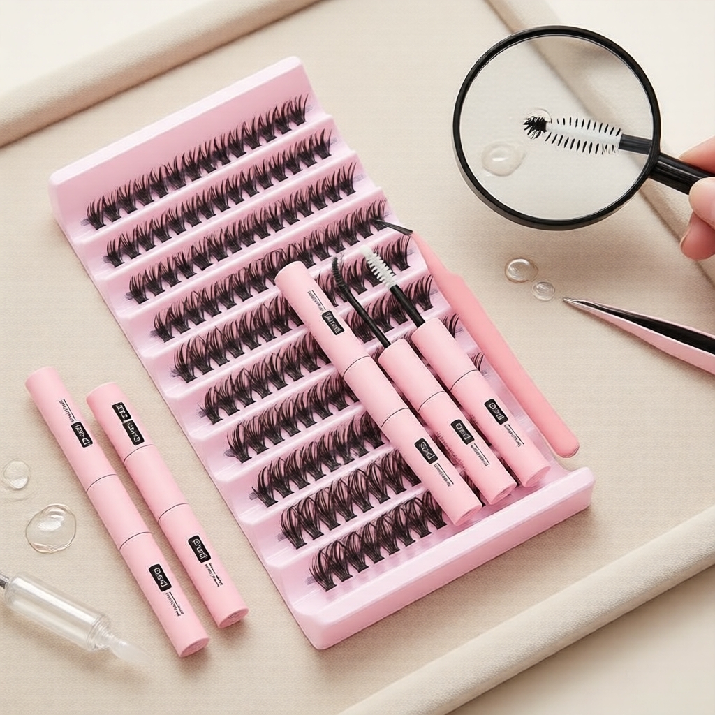 Kit de Cílios em Cacho 3D DIY, Volume Leve, Cacho D, 8-16mm 20P para Extensão
