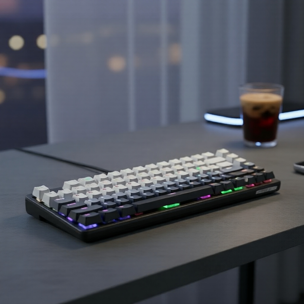 Teclado Mecânico Tri-Modo ATTACK SHARK M86 82 Teclas, Troca Rápida, Bateria 4000mAh, RGB – Teclado Gamer Sem Fio