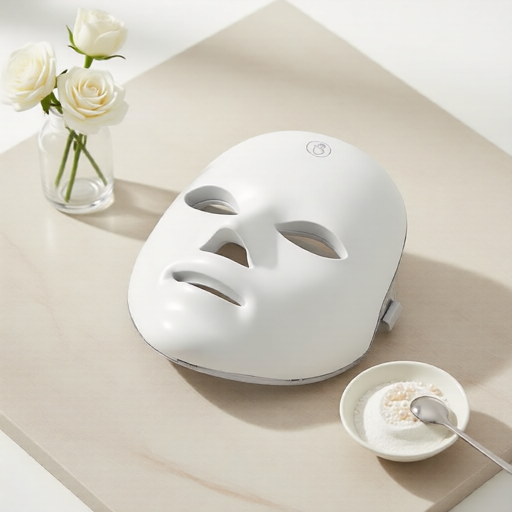 Máscara Facial de LED 7 Cores – Terapia de Luz LED para Cuidados em Casa
