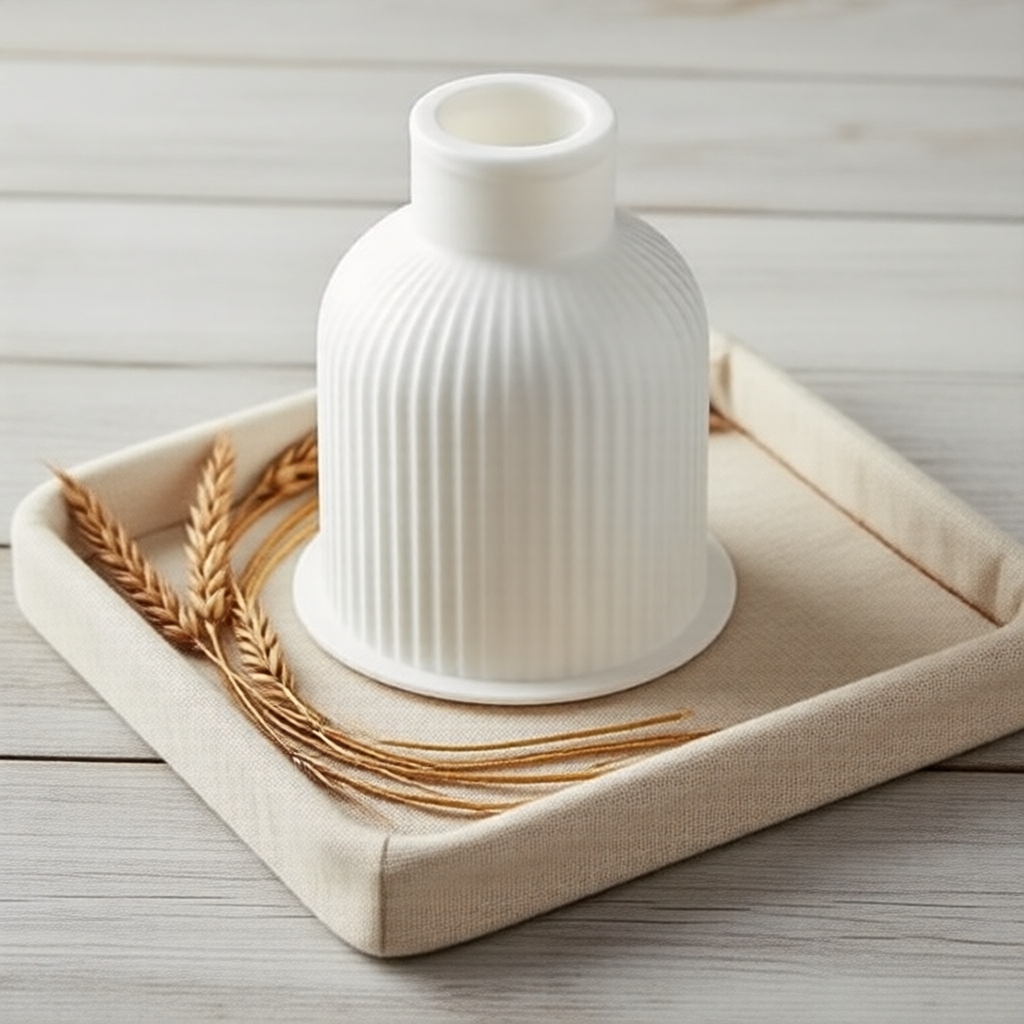 Molde de Silicone Reutilizável para Bandeja Oval, Castiçal de Lótus e Vaso DIY – Artesanato em Resina