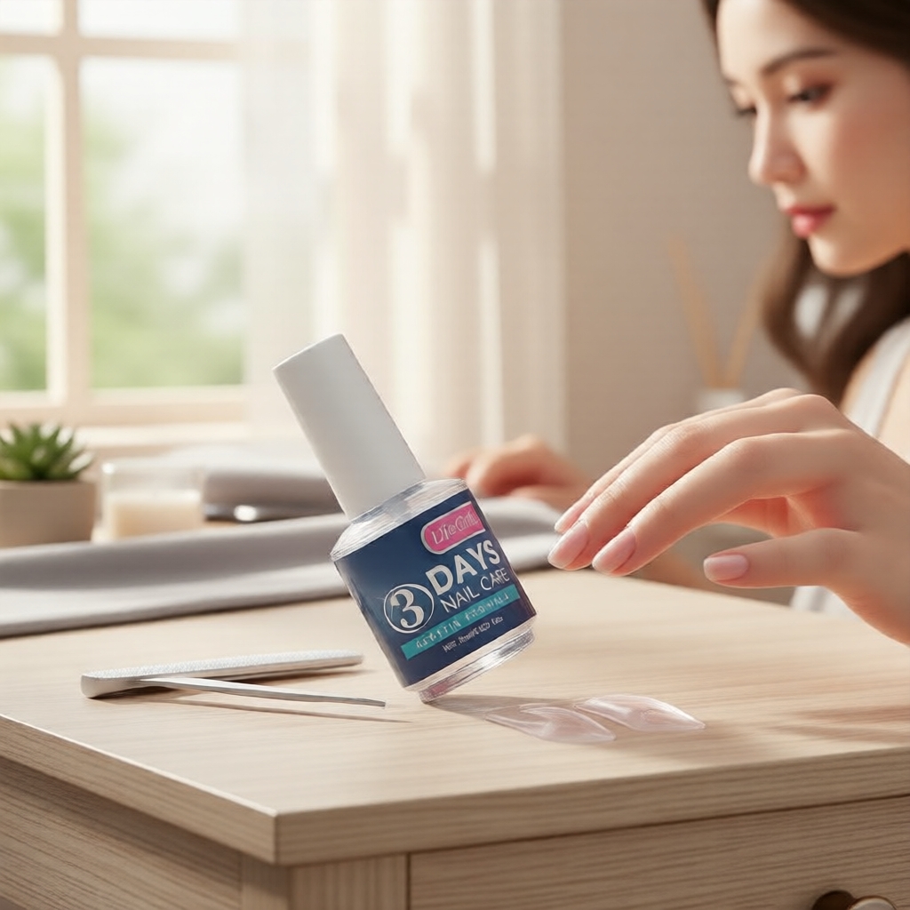 Óleo Reparador de Unhas de 3 Dias para Meninas – Reforço de Queratina para Unhas Fracas e Quebradiças