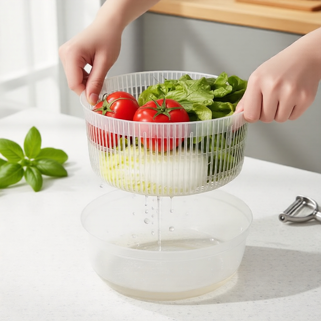 Manual de Uso Centrífuga Saladas e Desidratador de Vegetais, Eletrodoméstico de Cozinha Multifuncional, Reparo DIY