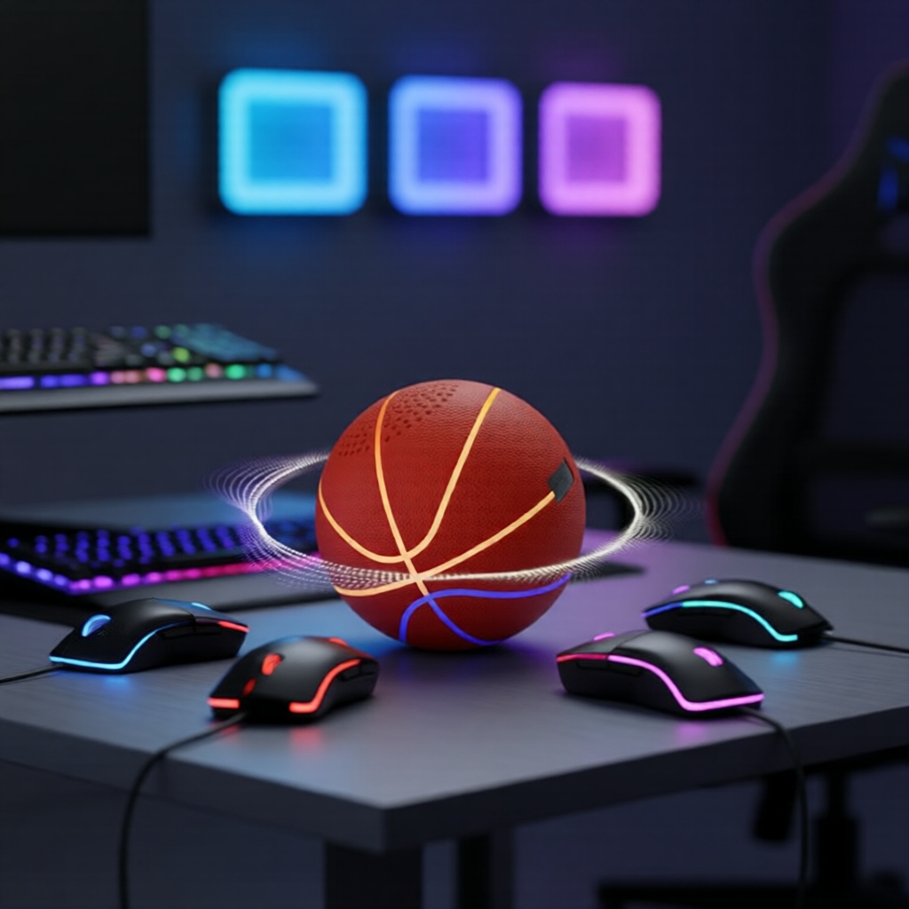 Caixa de Som Bluetooth Esportiva com Luzes de Festa: Baseball/Basketball/Futebol para Ambientes Externos