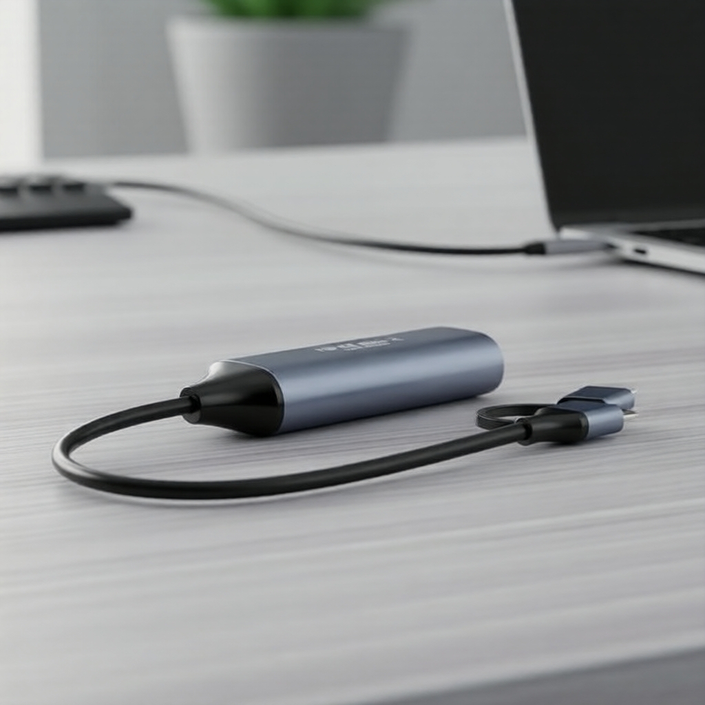 Placa de Captura 4K 60Hz 2 em 1 para Jogos e Transmissão ao Vivo, Conversor USB-C para HDMI