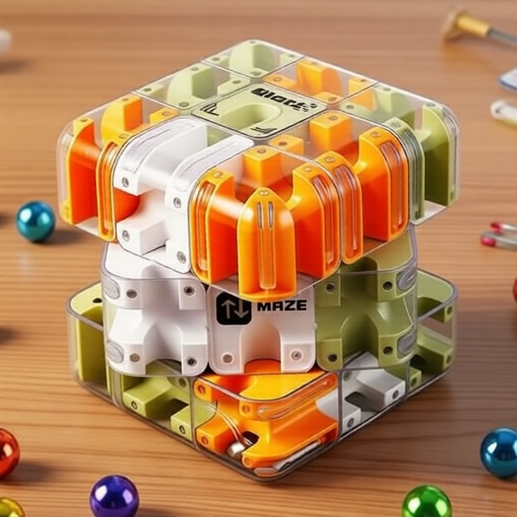 Cubo Mágico 3x3 com Labirinto de Bolas, Brinquedo Educativo de Quebra-Cabeça para Meninos, Meninas e Crianças