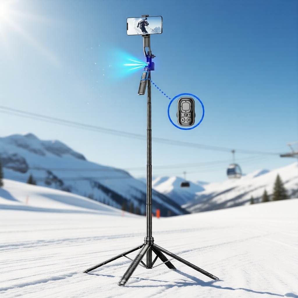 SELFIESHOW C17 Gimbal para celular com auto-rotação, pegada estabilizadora e controle remoto Bluetooth, ideal para vídeo