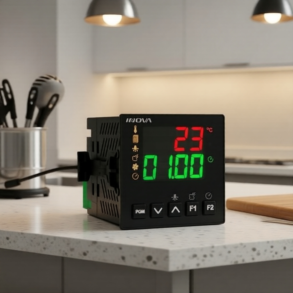 Conjunto de Controle Digital para Forno INV-20011 J Inova YB1-11-J-H Compatível com Gás/Elétrico/Lenha