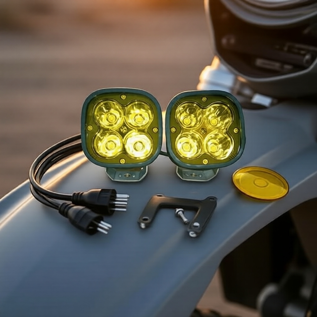 Nova lanterna LED à prova d'água e resistente à poeira para uso em carro, moto, scooter e off-road