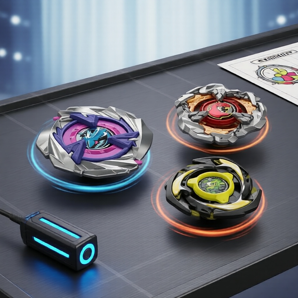 Conjunto de Pião Bey X UX 15 Shark Scale Deck Beyblade Xtreme com Lançador LED e Grip, Brinquedo Infantil Burst,
