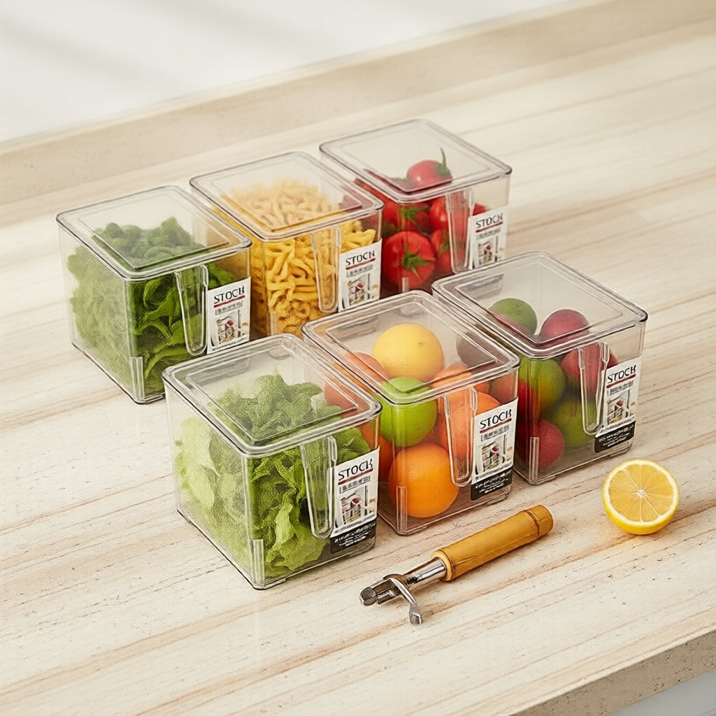 Organizador de Congelador para Cozinha – Gaveta Lateral para Porta de Ovos e Alimentos Congelados, Livre de BPA