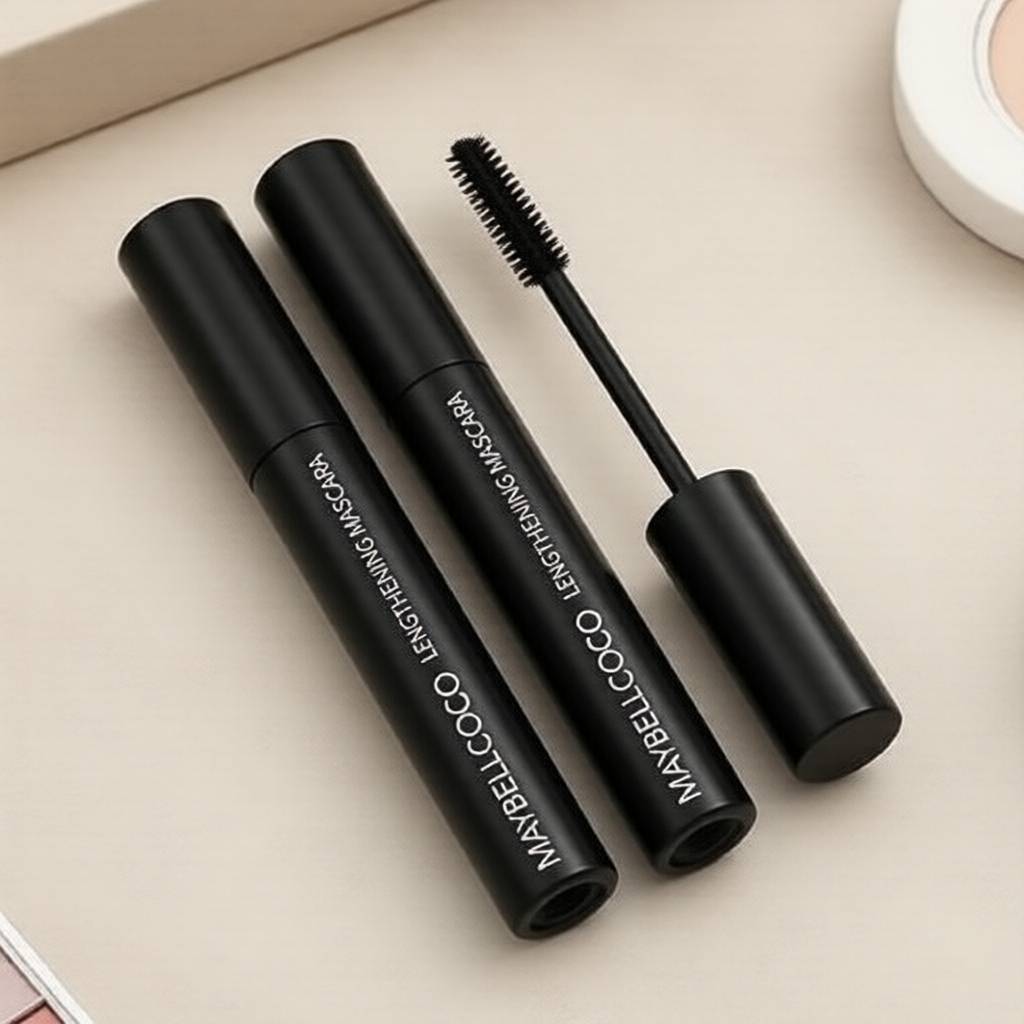 2 unidades de máscara Maybelline Coco: escova que dá volume, cílios curvados e alongados por mais tempo