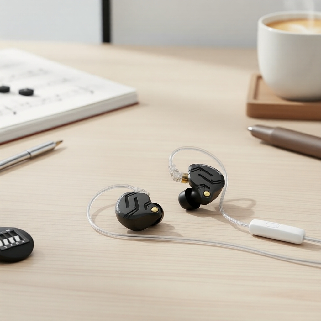 KZ ZS12 PRO X Fones de Ouvido com Fio Híbridos 1DD+5BA, Monitores Intra-Auriculares HiFi Stereo, Fones de Ouvido Gamer