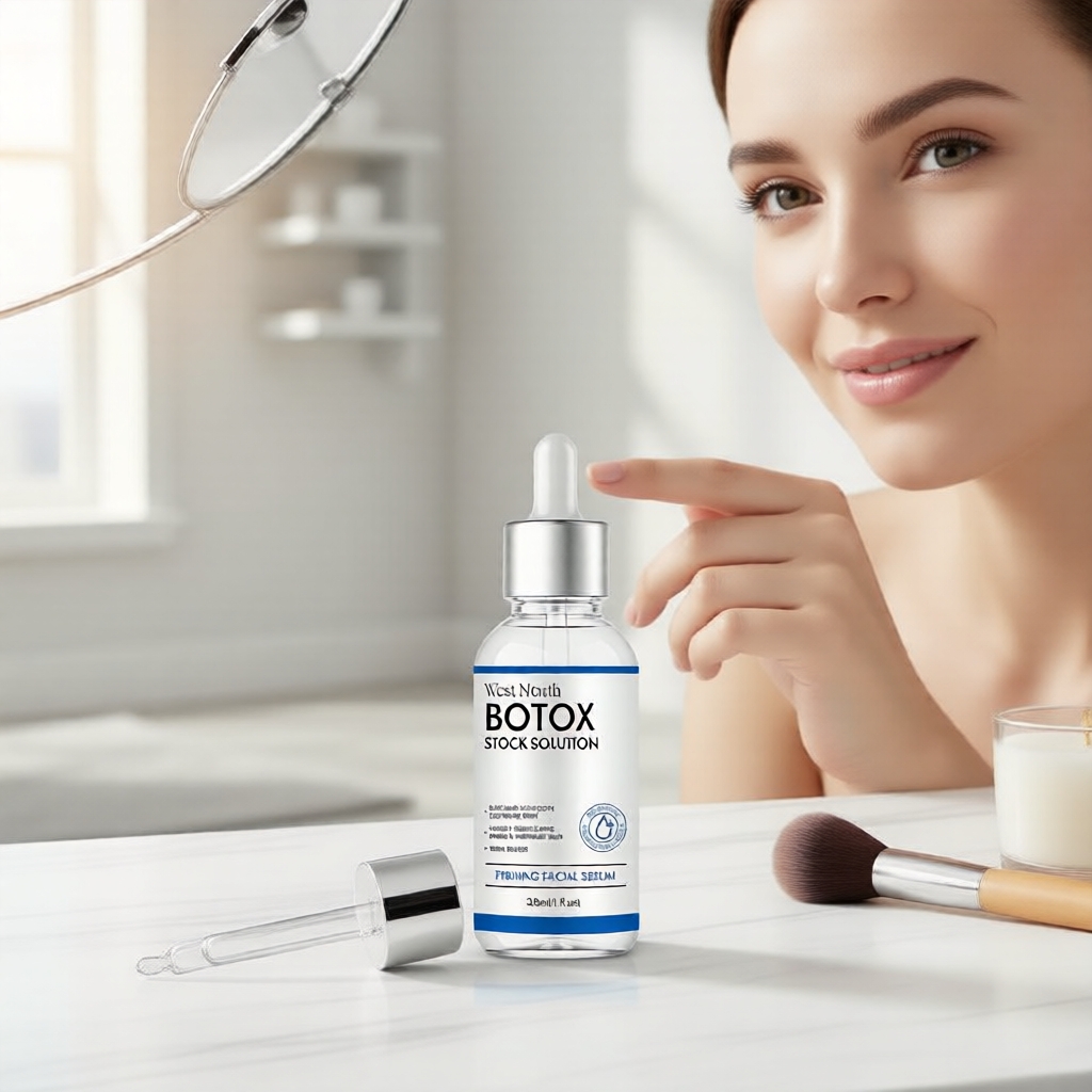 Soro Facial Antirrugas de Botox, Essência Firmadora Anti-Idade para um Rosto Sedoso e Suave