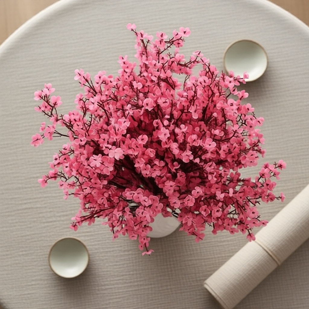 Kit Buquê de Flor de Cerejeira Artificial 3 – Pronto para Decorar, Montar e Arranjar