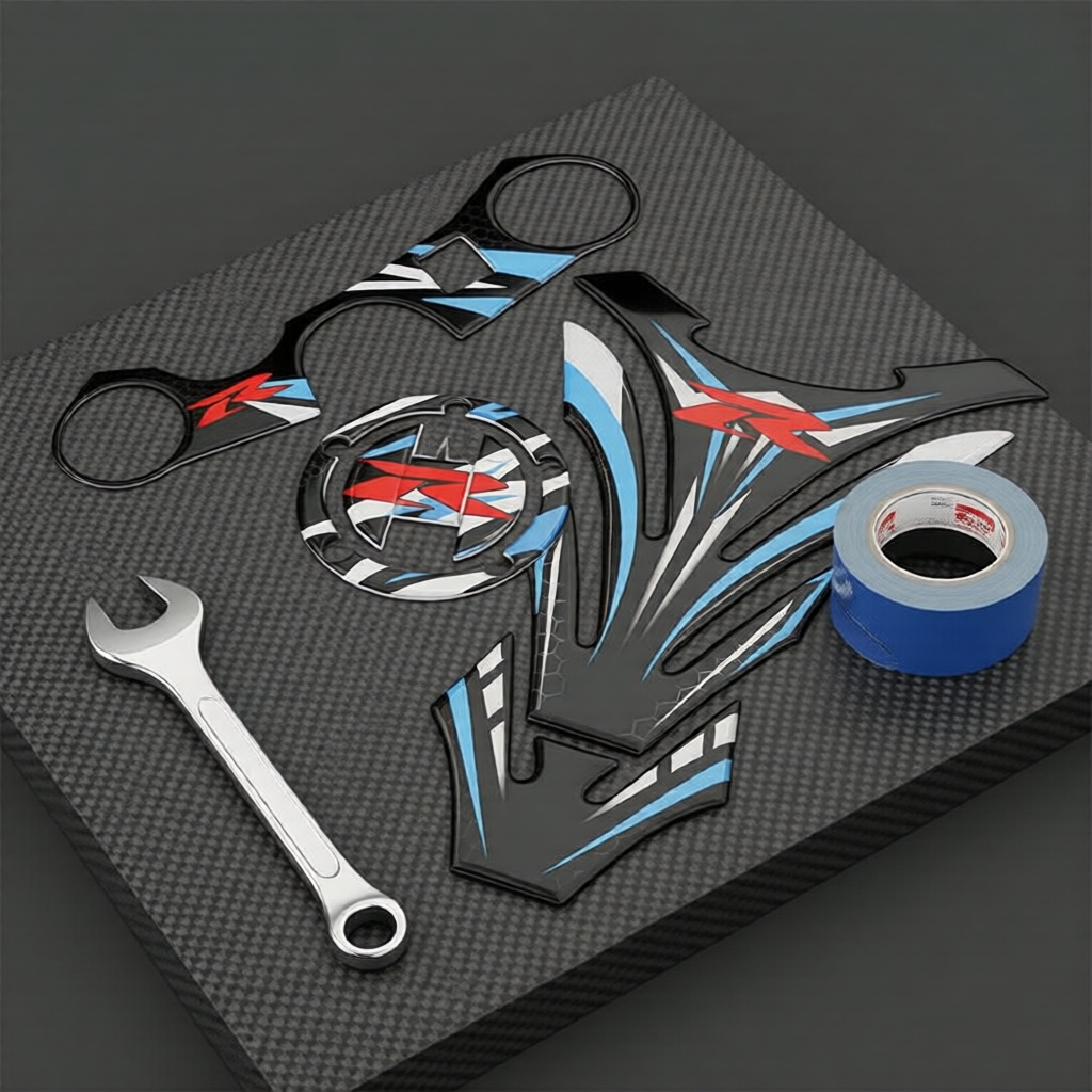 Protetor de Tanque 3D para Suzuki GSXR 600 750 1000 K11 K8 K7, Adesivo Antirrisco
