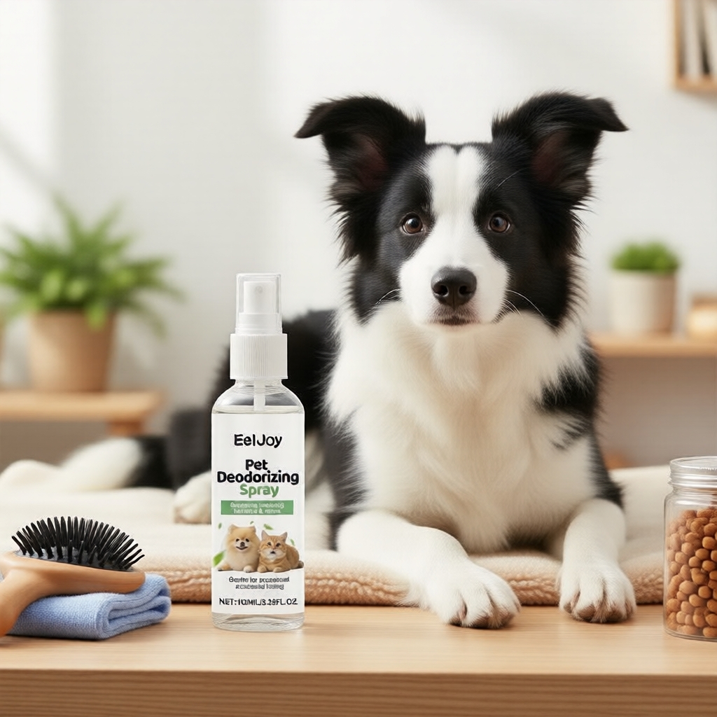 Spray desodorizante natural de ação rápida 100 ml – extrato de chá e ricinoleato de zinco para cães, gatos e