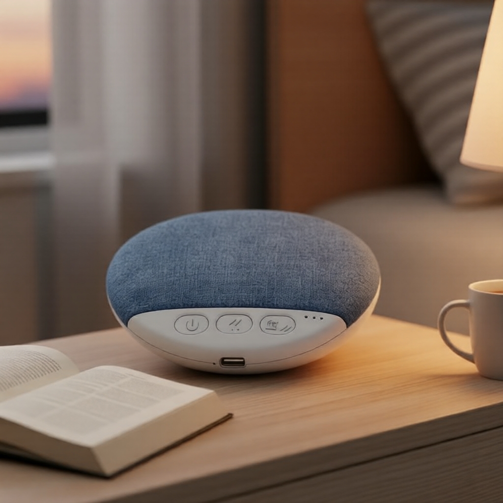 Altifalante de travesseiro Bluetooth sem fios, máquina de sons brancos para dormir, temporizador integrado, uso privado